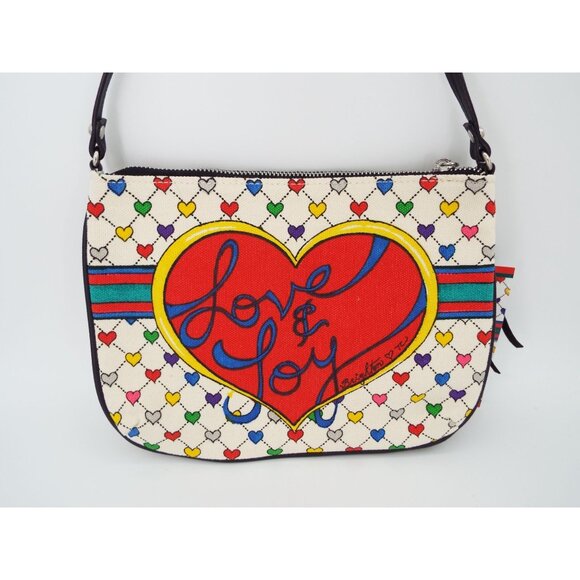 Brighton Love & Joy Canvas Crossbody Pouch - Picture 3 of 8